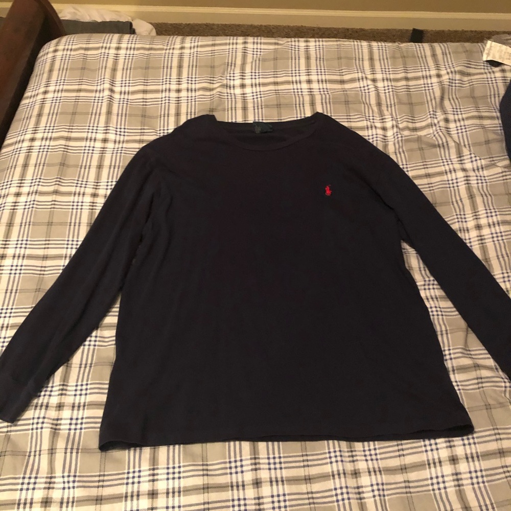 Dark Blue long sleeve Polo  Large